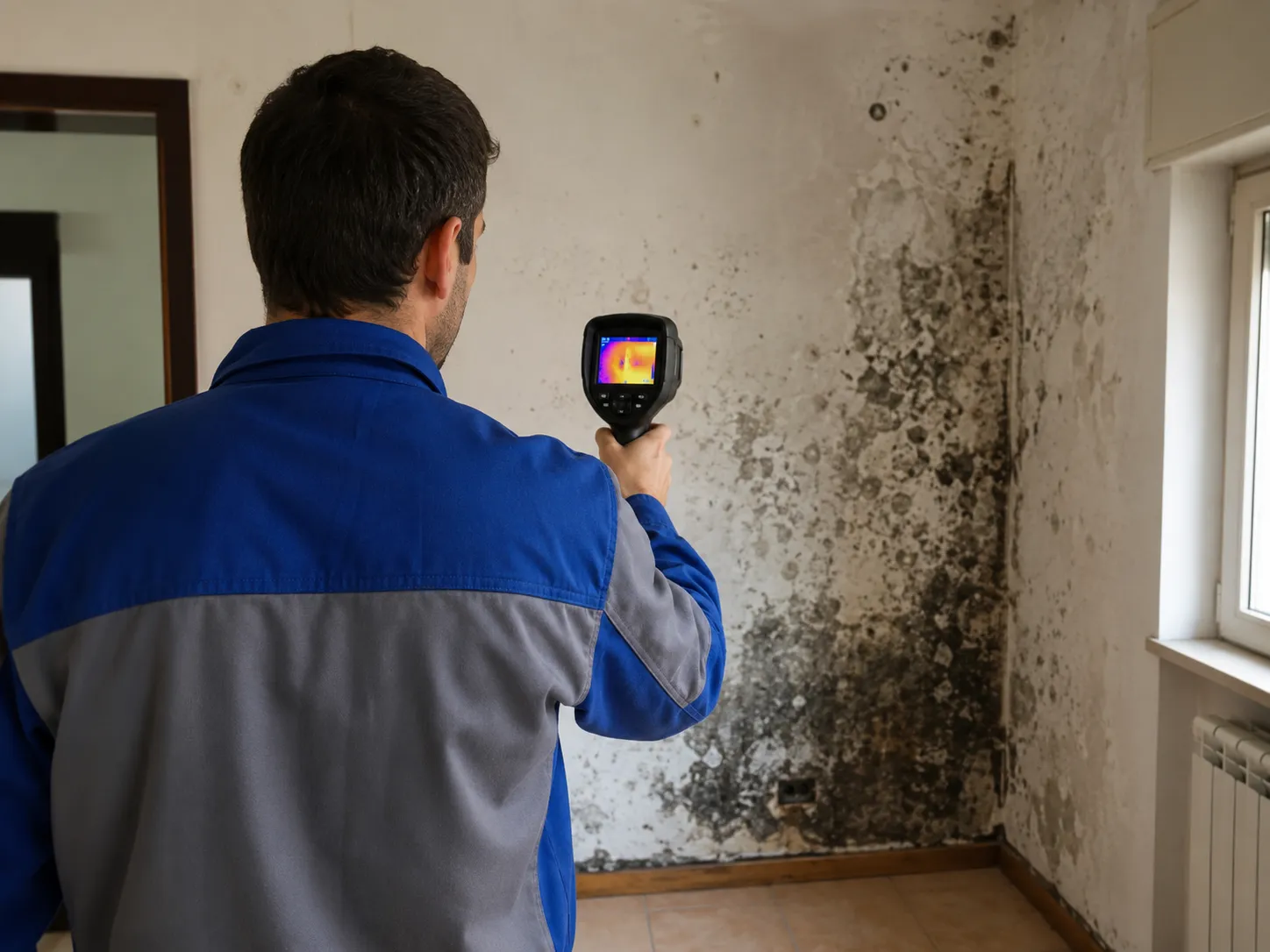 Misurazione attraverso Termocamera di livelli di umidità da ponti termici con strumentazione professionale